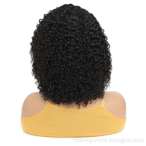 Curly Human Hair Wig Bob Wig Lace Front Human Hair Wigs PrePlucked Lace Closure Wig Wave Brazilian Human Hair Wigs